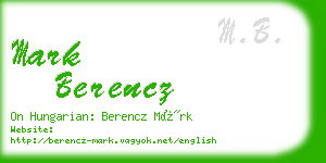 mark berencz business card